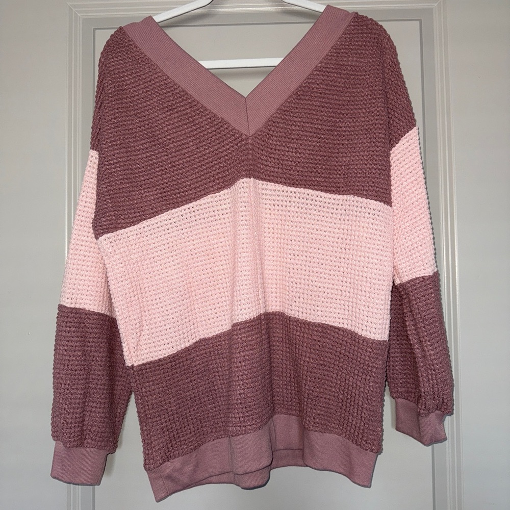 Colorblock V-Neck Sweater - Picture 2 of 3
